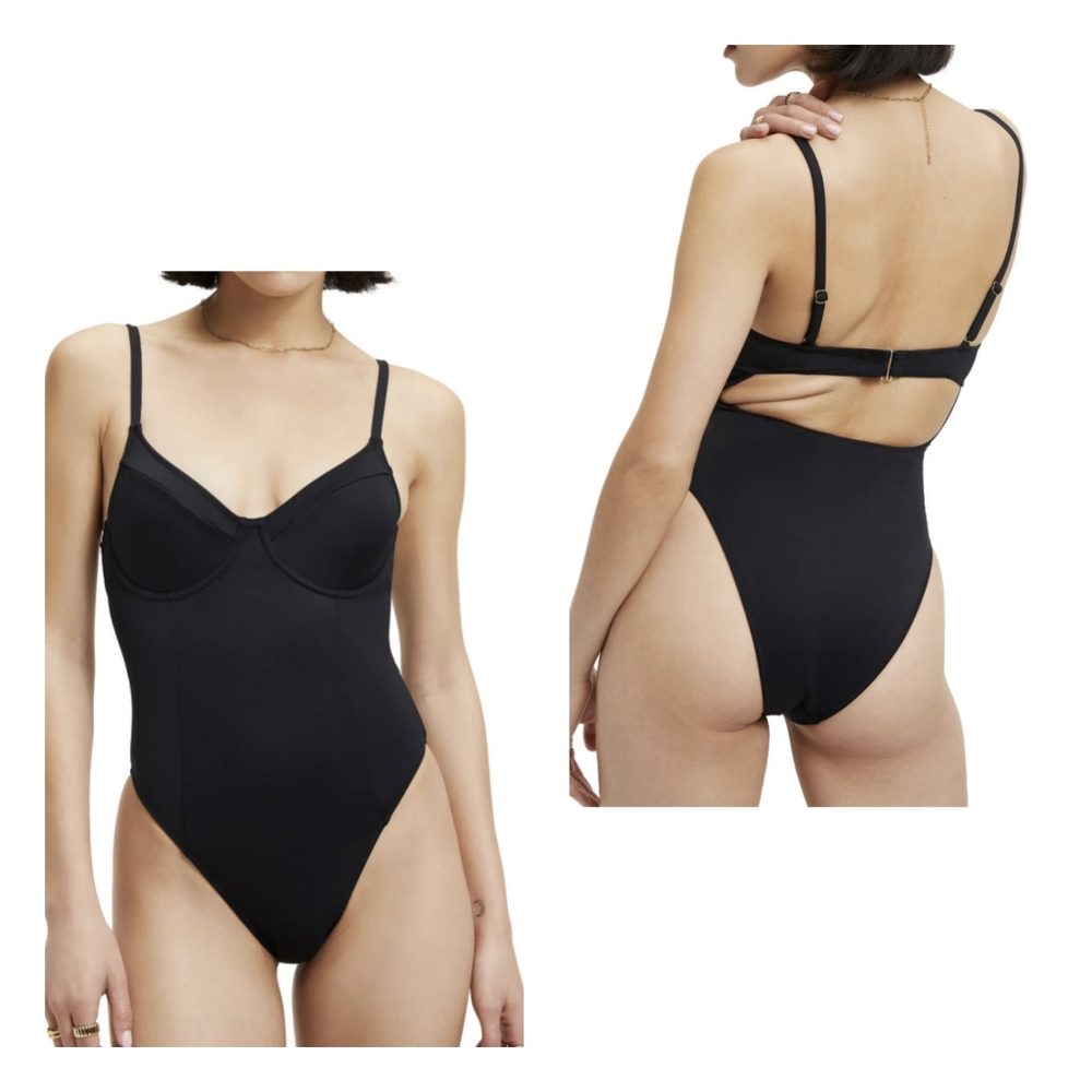 GOOD AMERICAN Compression Show Off One Piece Swimsuit
